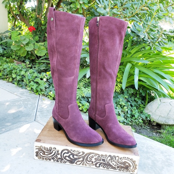 Gorgeous Wine Suede Marc Fisher Boots - Picture 2 of 8